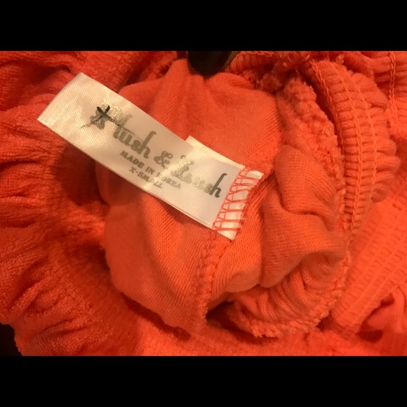 PLUSH & LUSH CORAL STRAPLESS TERRYCLOTH MAXI DRESS - Picture 4 of 4